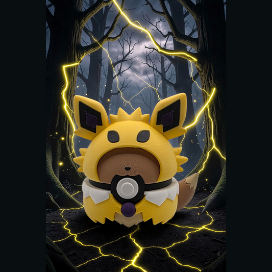 3D Printed Poncho Fox Creature Ball Elemental Variations Collector Display