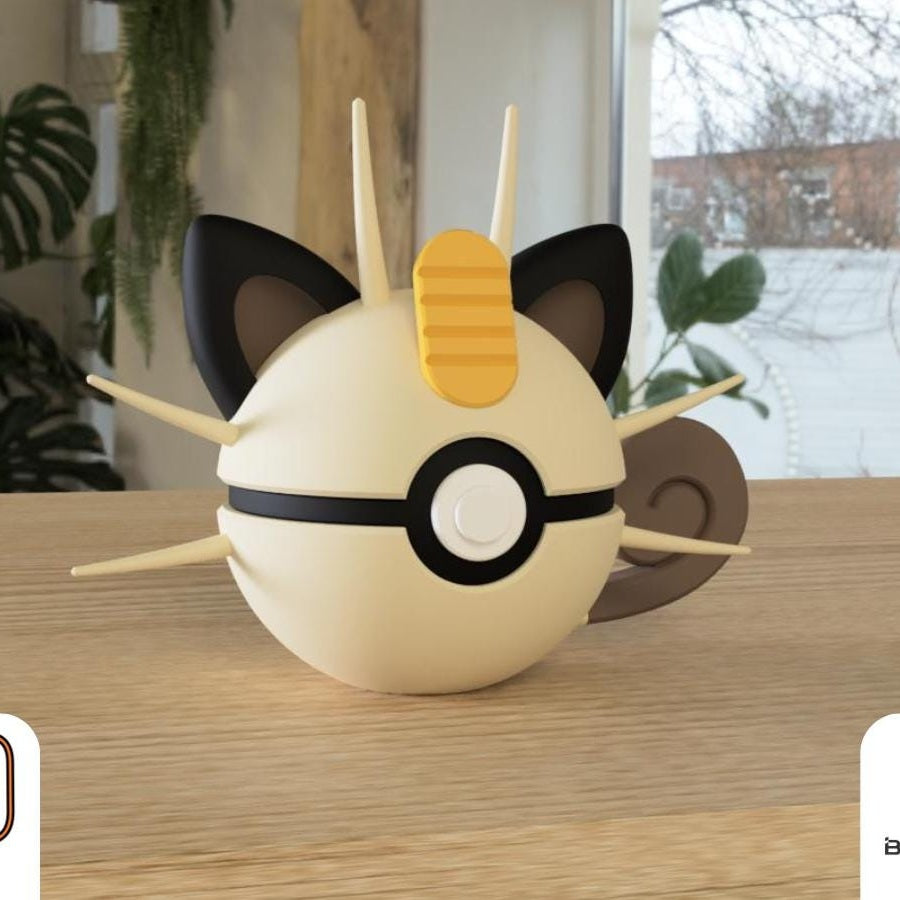 Meowth Bold Whiskers, Big Attitude Lucky Cat-Inspired Collector Ball
