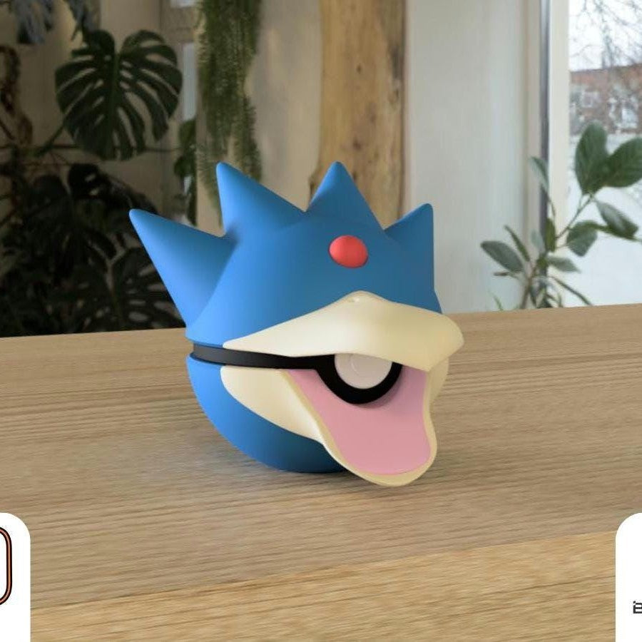 Golduck Bold Crest and Open-Beak Detail Psywave Collector Ball