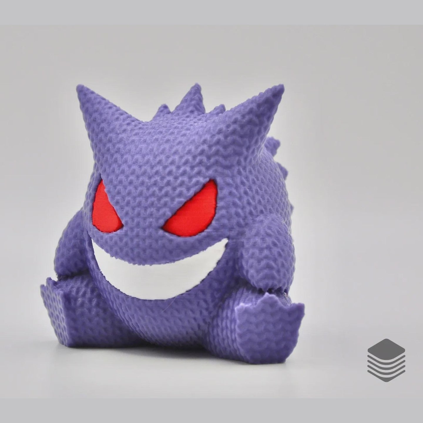 Knitted Gengar-Inspired Figure – Mischievous Smile