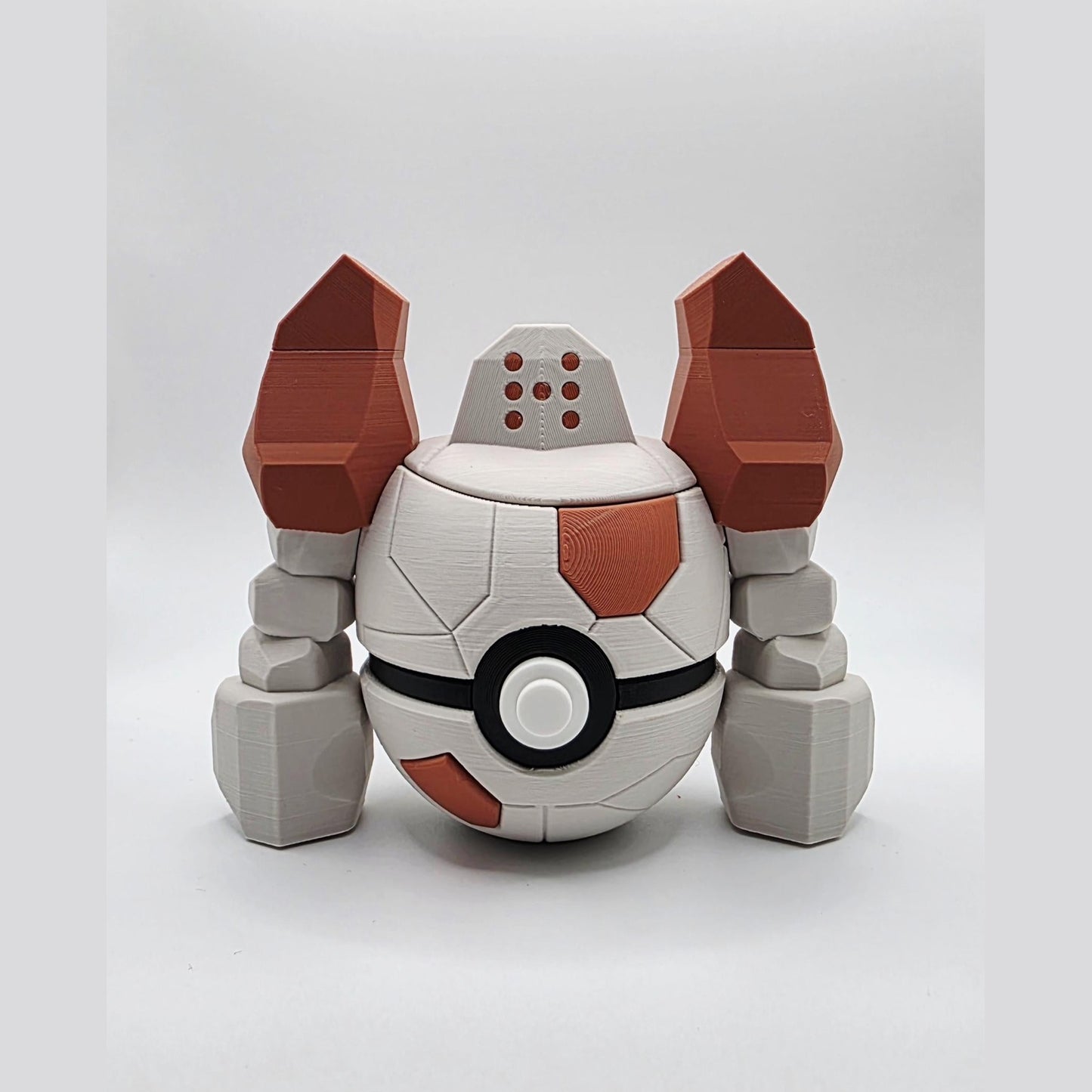 3D Printed Stone Colossus Creature Ball Display – Ancient Guardian Collector Sphere