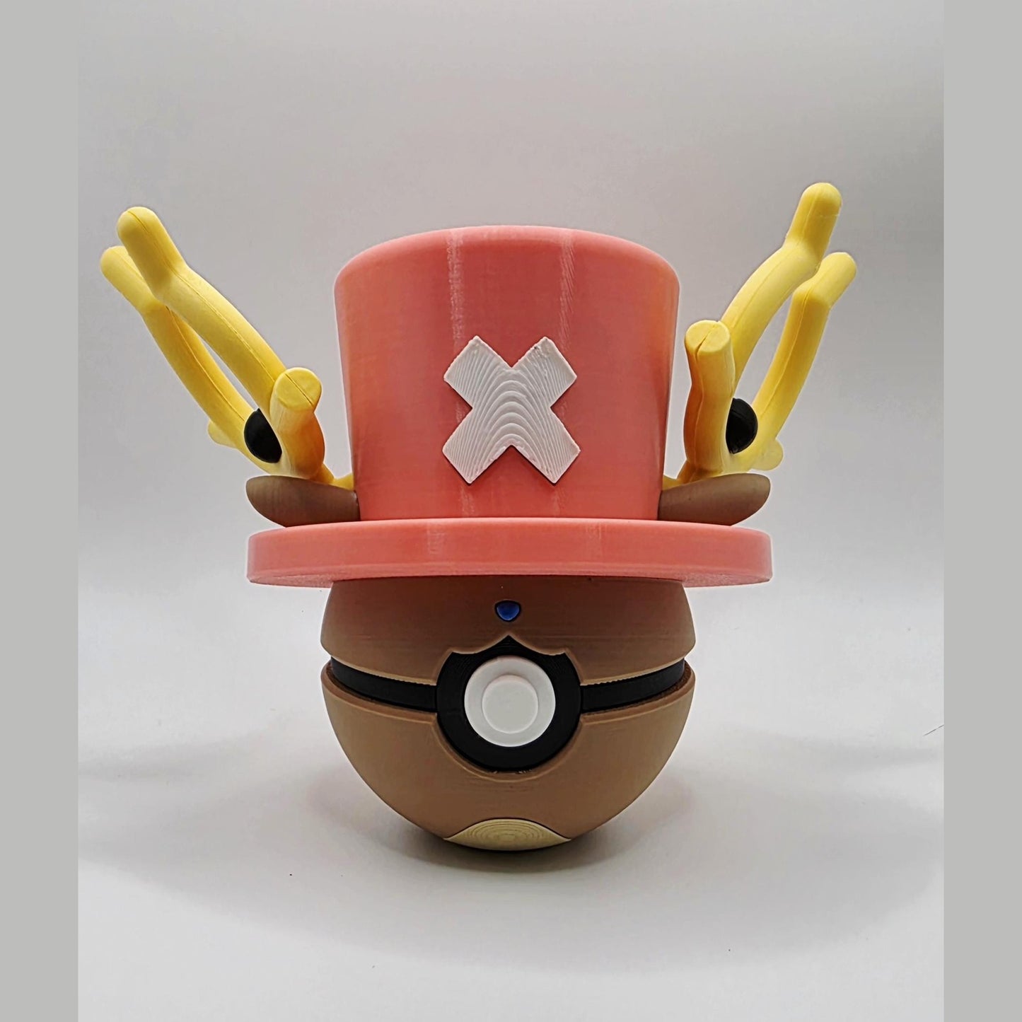 3D Printed Pirate Doctor Mashup Creature Ball Display – Straw Hat Inspired Collector Sphere