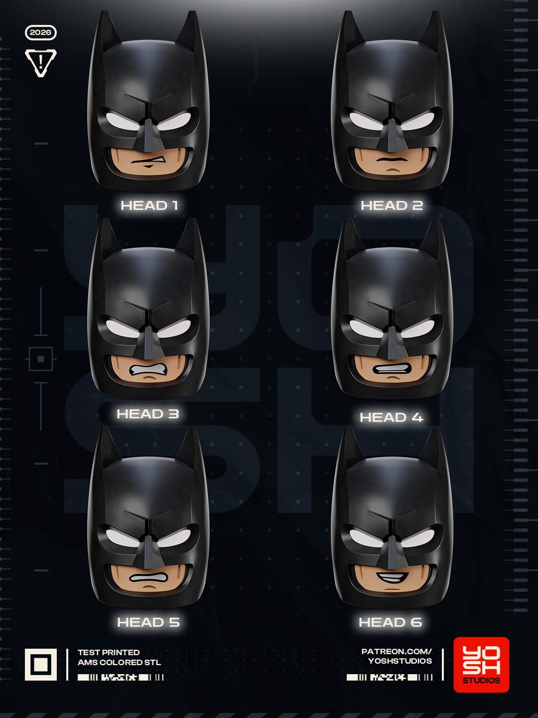 Block Figure Dark Knight Cosplay Helmet Wearable with Swappable Mouth