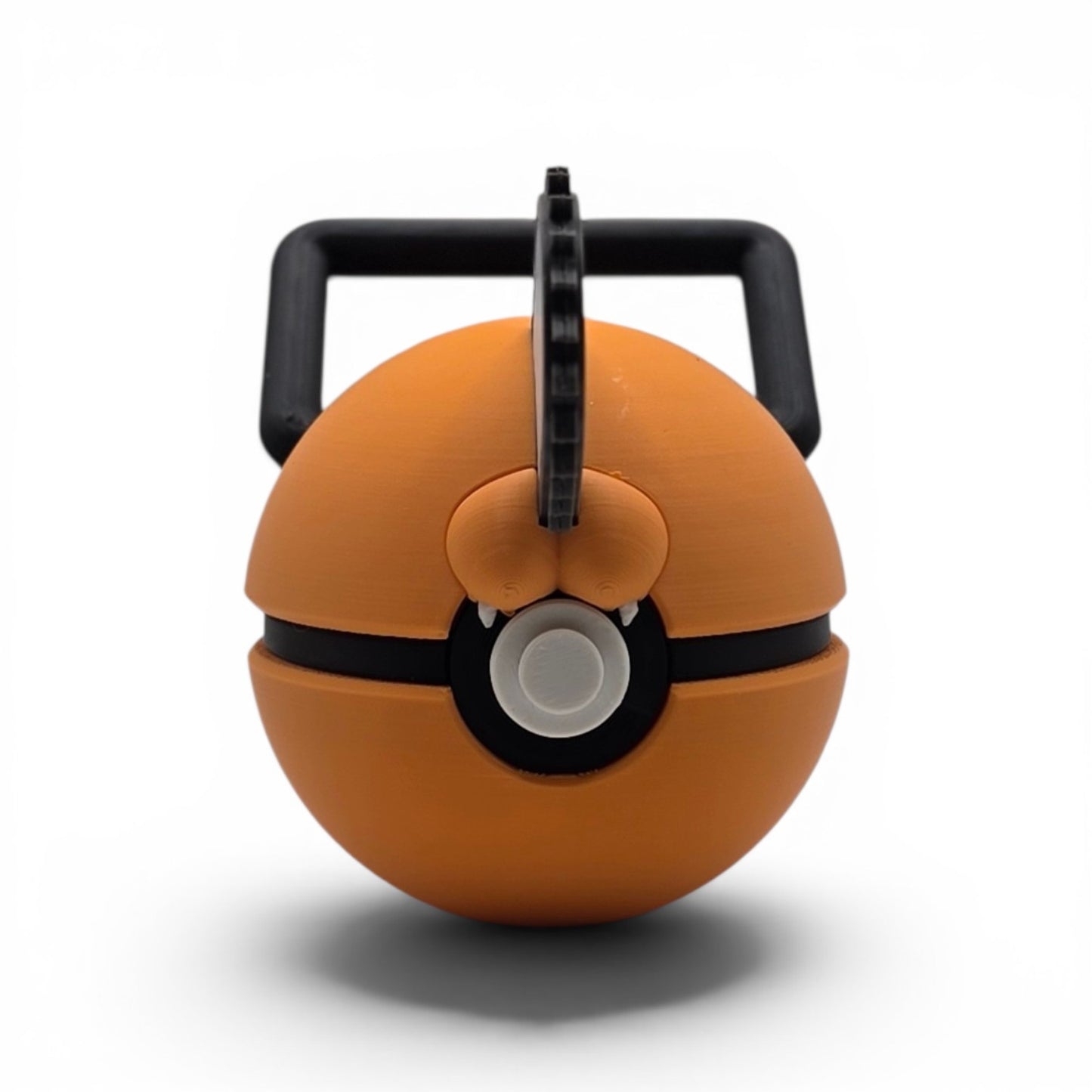 Close up of the creature ball showing chainsaw blade and pull cord handle detail
