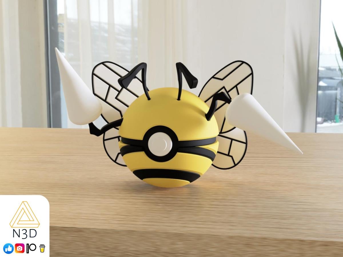 Beedrill Themed Pokeball – Sting with Style! - HypedAnubis3D