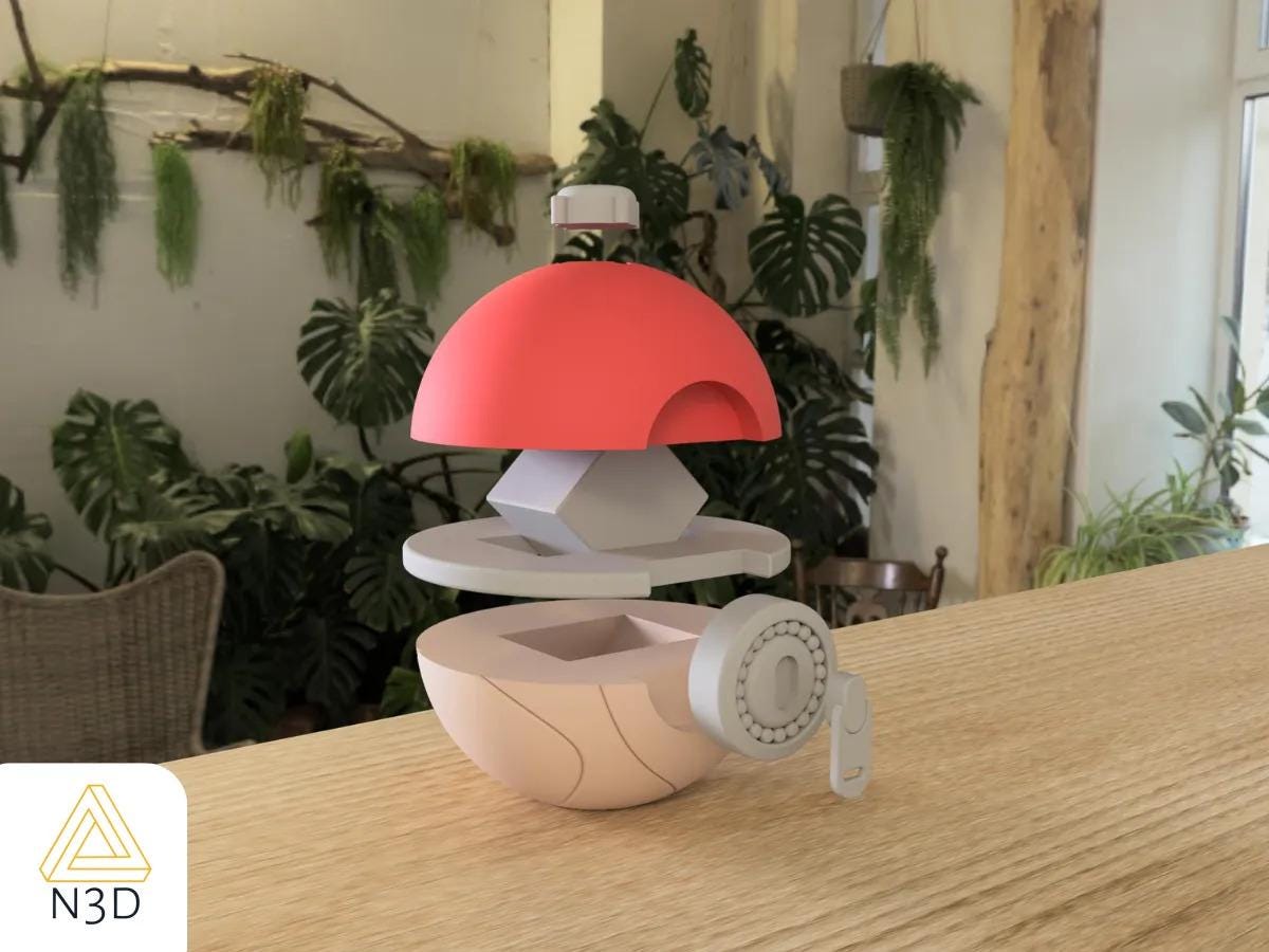 Custom Hisui Pokéball – Pokémon Legends Inspired 3D Printed Collectible - HypedAnubis3D