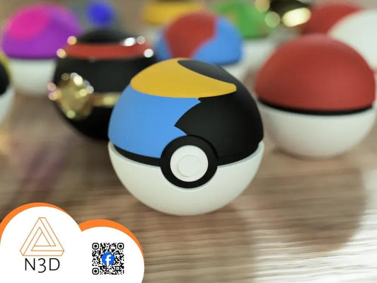 Custom Moon Ball: 3D Printed Pokemon Collectible - HypedAnubis3D