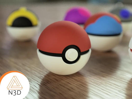 Custom Pokeball: 3D Printed Pokemon Collectible - HypedAnubis3D