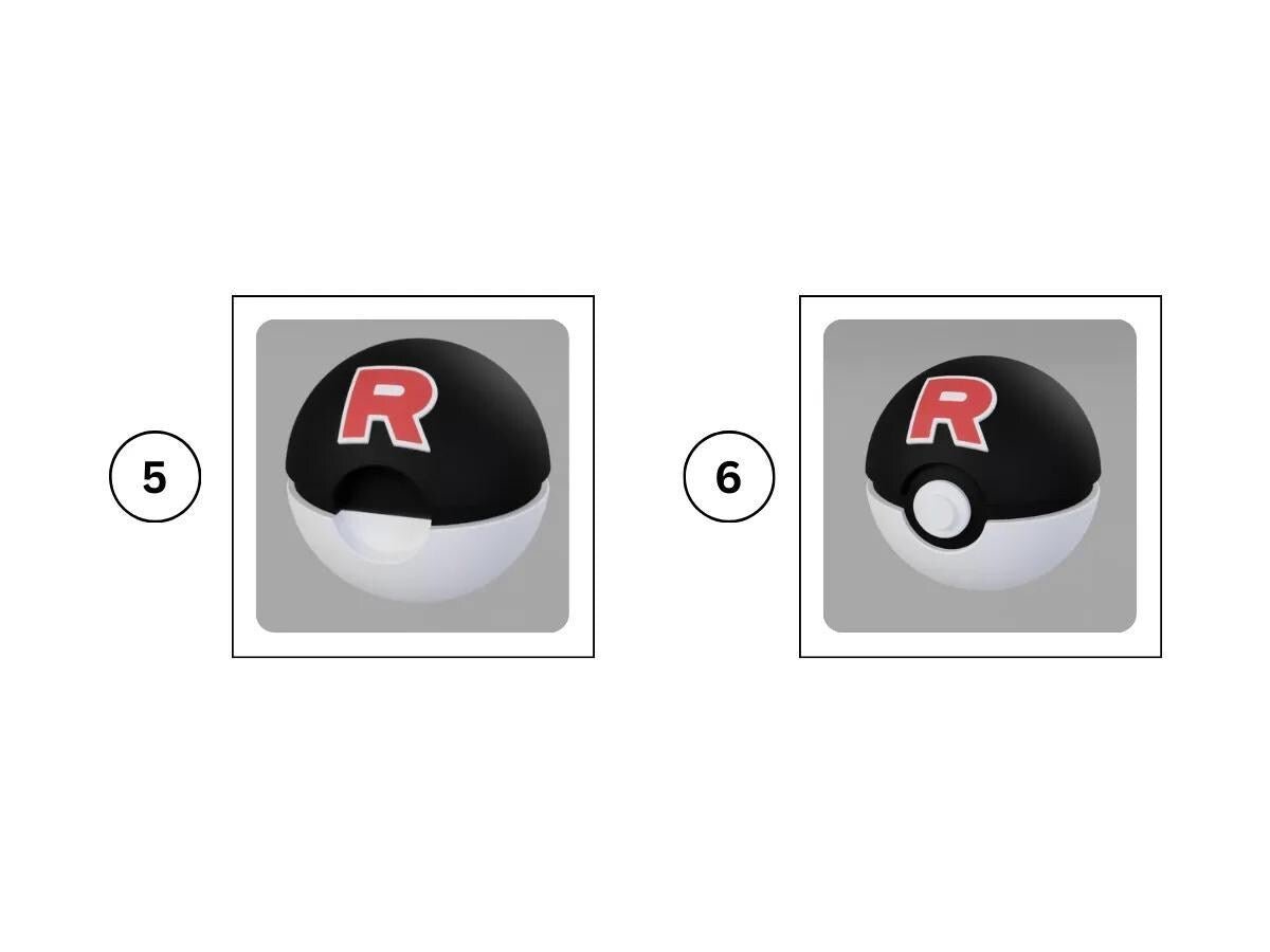 Custom Team Rocket Ball: 3D Printed Pokemon Collectible - HypedAnubis3D