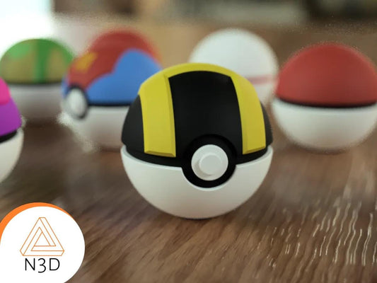 Custom Ultra Ball: 3D Printed Pokemon Collectible - HypedAnubis3D