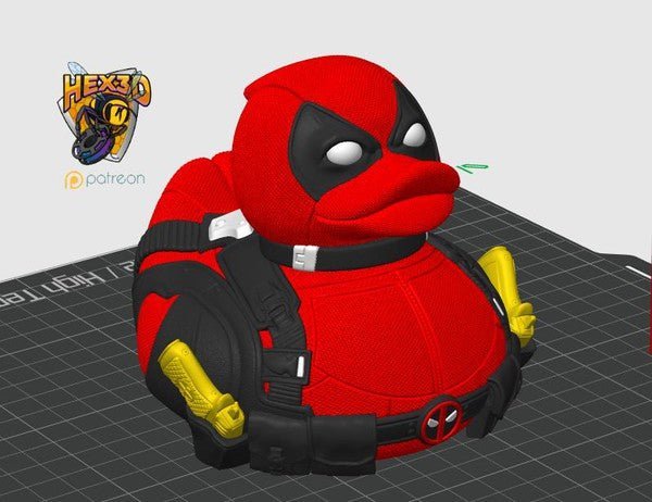 Deadpool - Themed Rubber Duck – Hilarious and Collectible Display - HypedAnubis3D