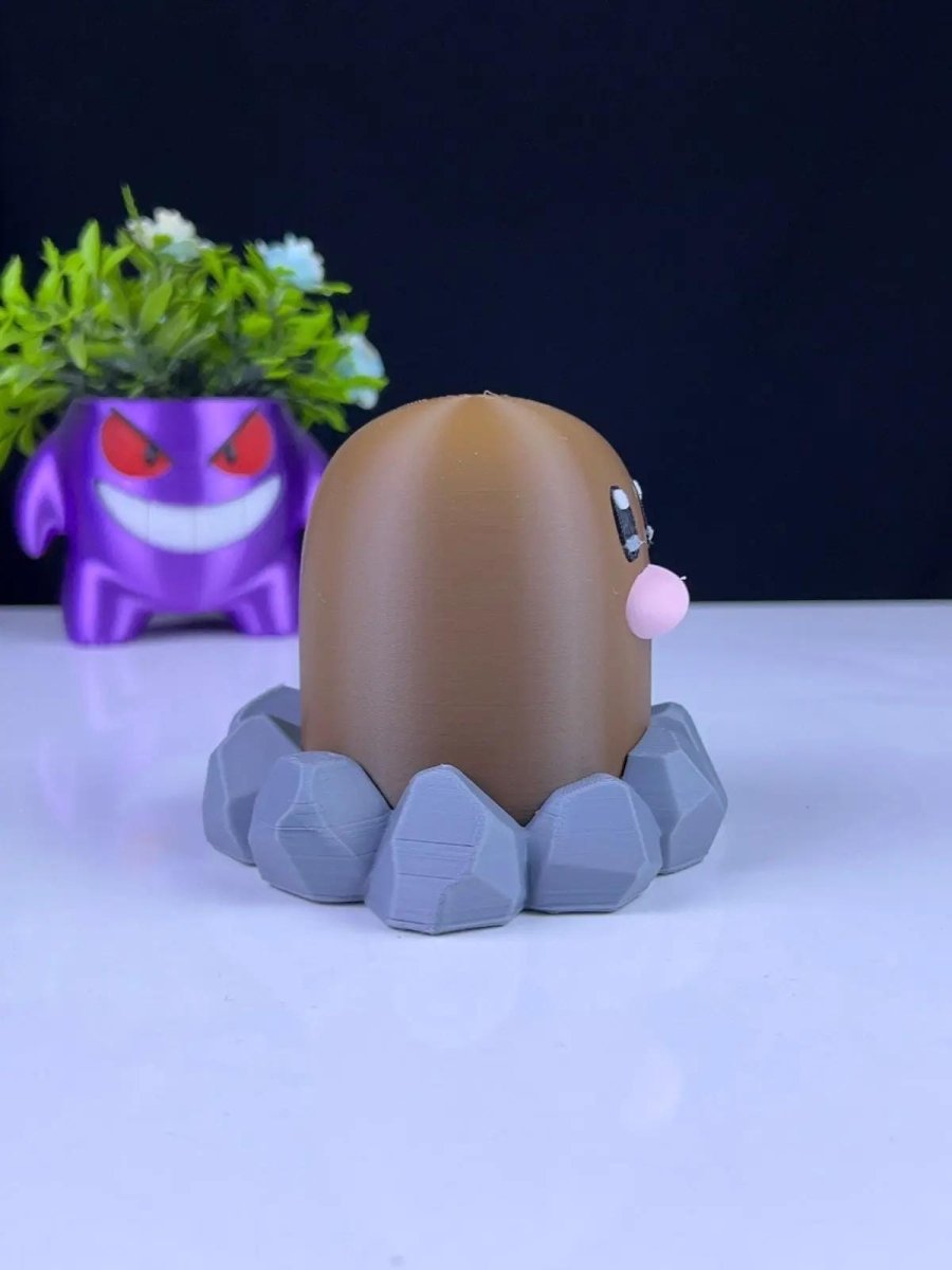 Diglett Figurine – 3D Printed Pokémon Collectible - HypedAnubis3D