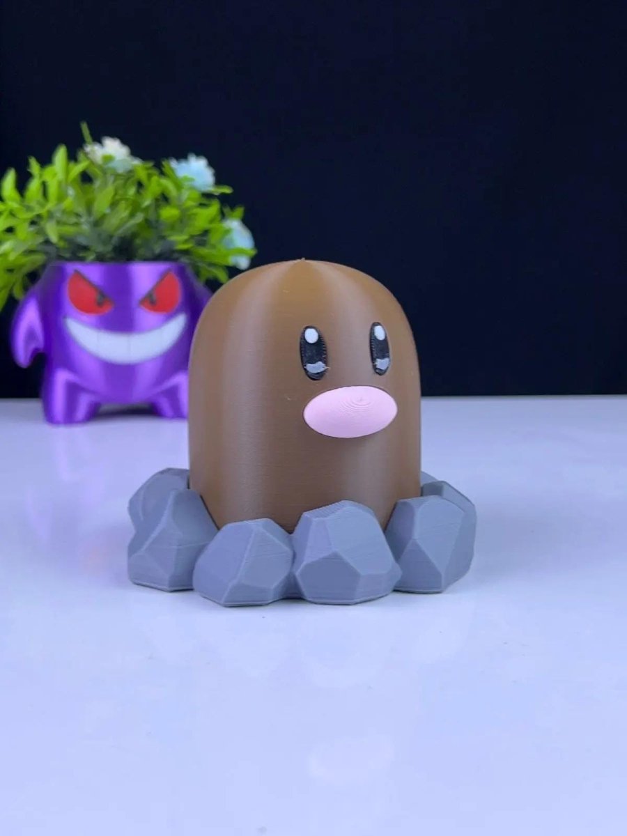 Diglett Figurine – 3D Printed Pokémon Collectible - HypedAnubis3D