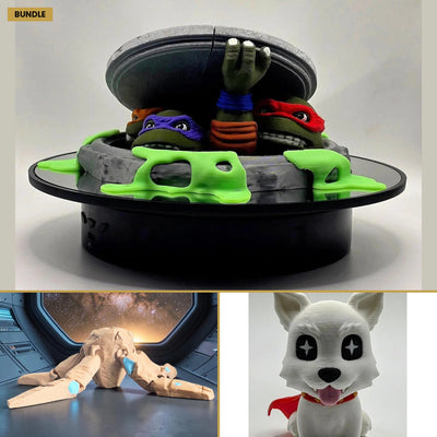 Figurine Favorites Bundle — Alien, Sewer Diorama, Hero Pup