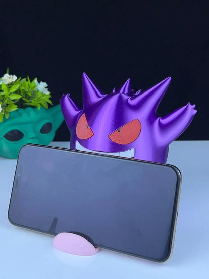 Gengar Phone Holder – 3D Printed Ghost Pokémon Stand - HypedAnubis3D