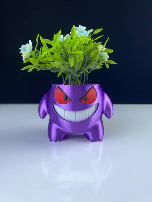 Gengar Planter/Pen Holder – Haunt Your Workspace with Style - HypedAnubis3D