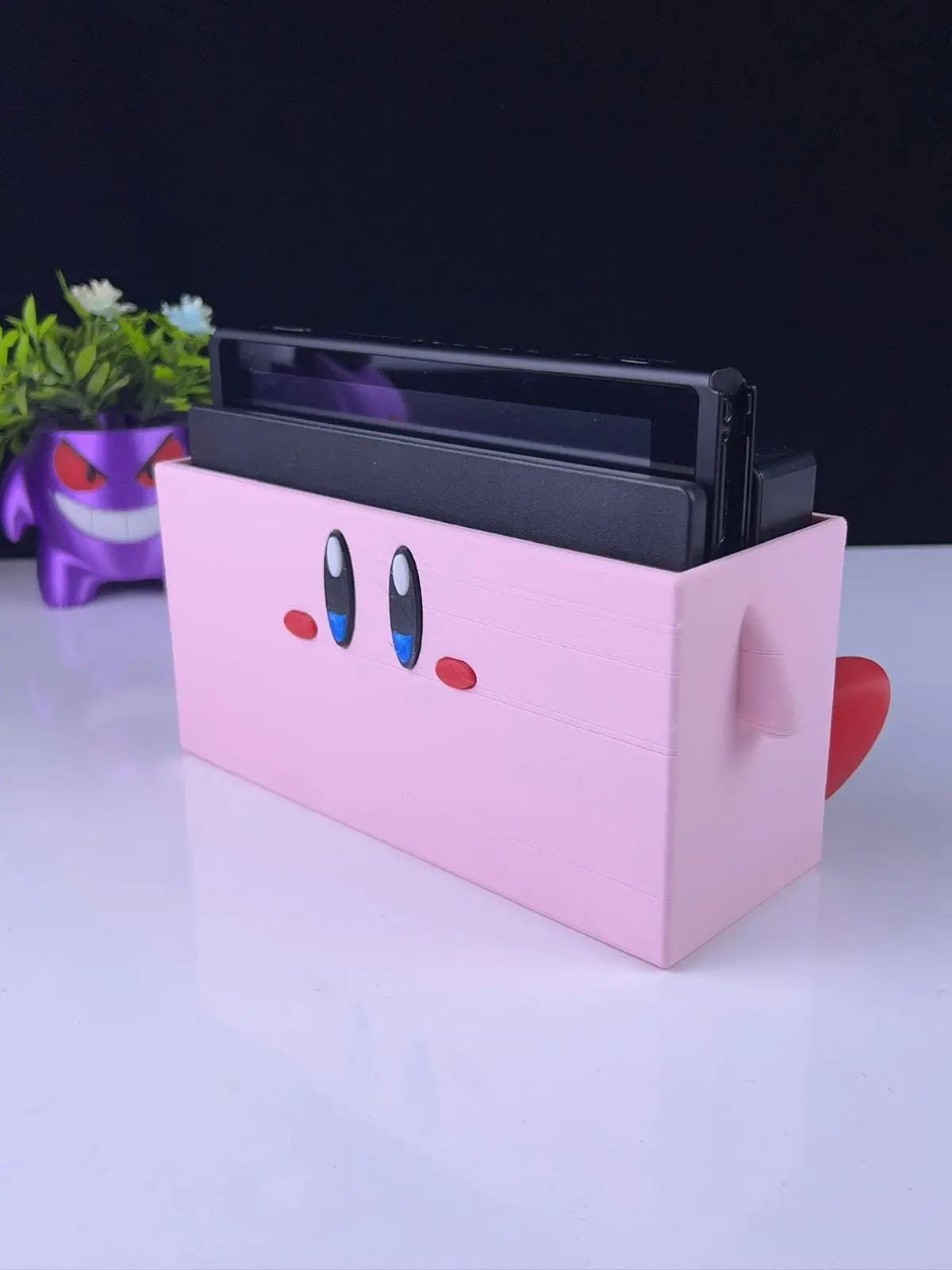 Kirby-Themed Nintendo Switch Dock Cover – 3D Printed Display Stand