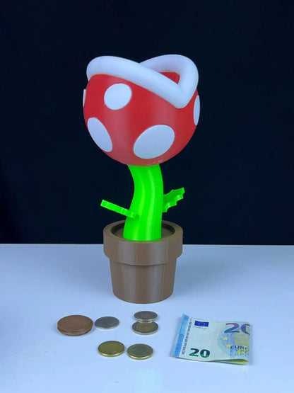 Piranha Plant Piggy Bank – 3D Printed Mario-Inspired Coin Bank