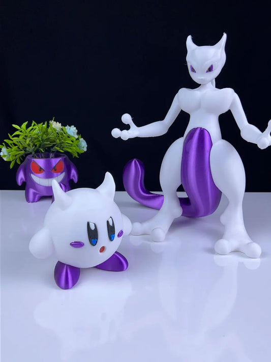 Kirby x Mewtwo Figurine – 3D Printed Collectible Mashup