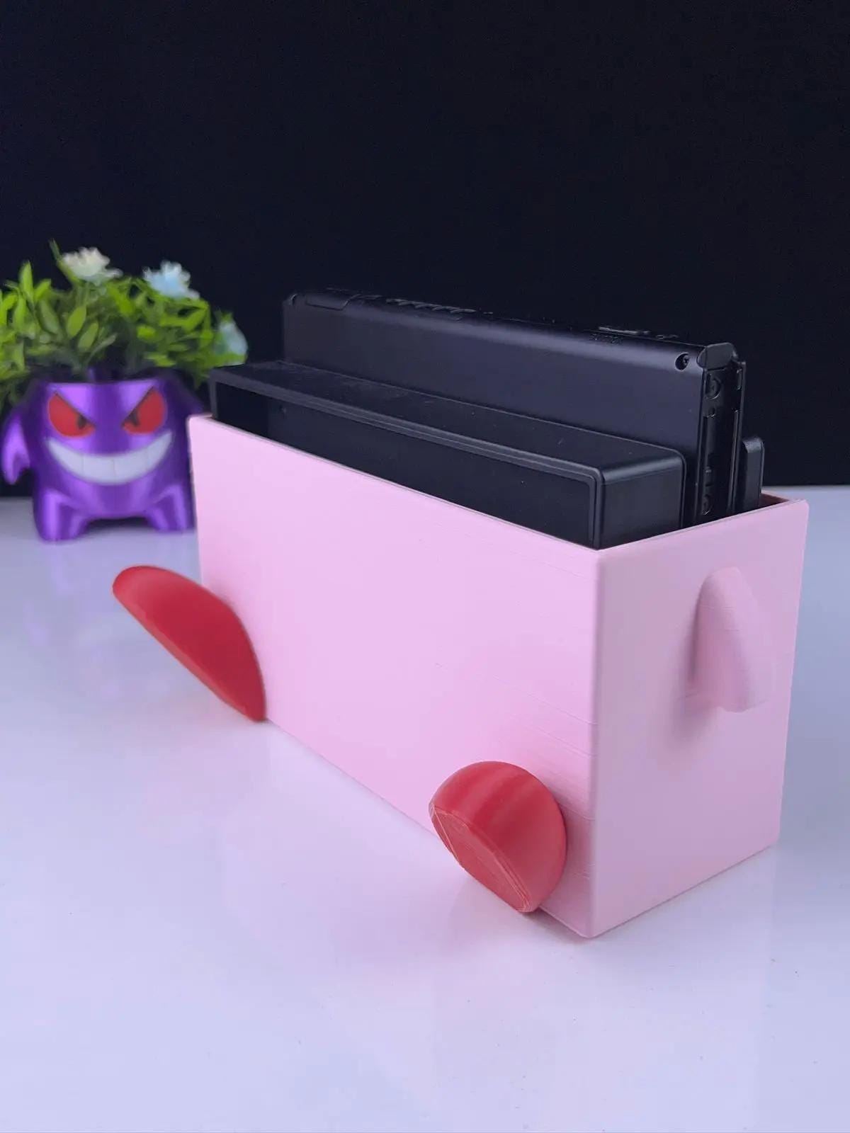 Kirby-Themed Nintendo Switch Dock Cover – 3D Printed Display Stand