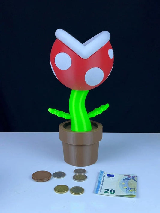 Piranha Plant Piggy Bank – 3D Printed Mario-Inspired Coin Bank