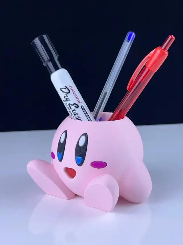 Kirby Pen Holder/Organizer – 3D Printed Desk Accessory