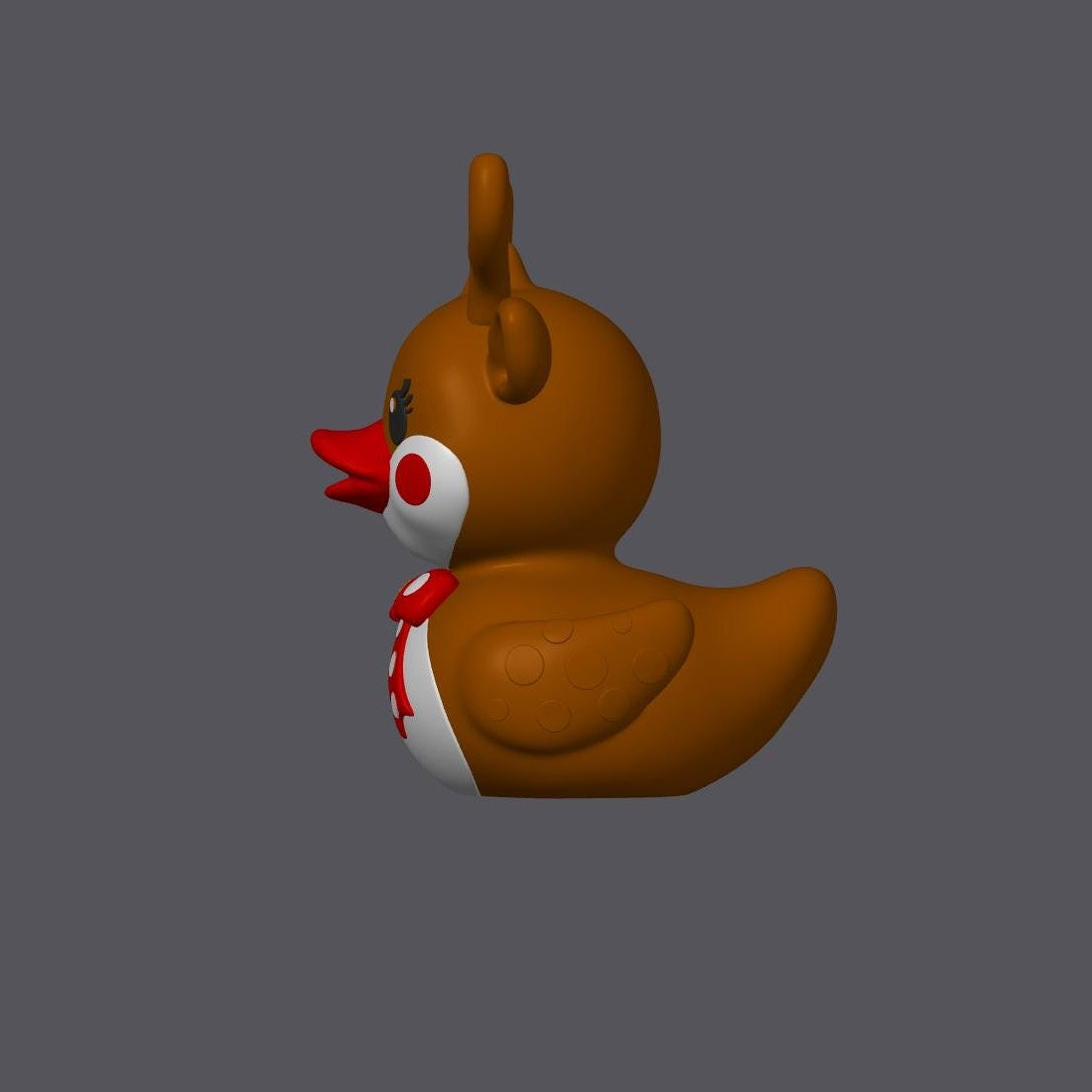 Holiday Reindeer Duck – Festive Rudolph-Inspired Display Figure