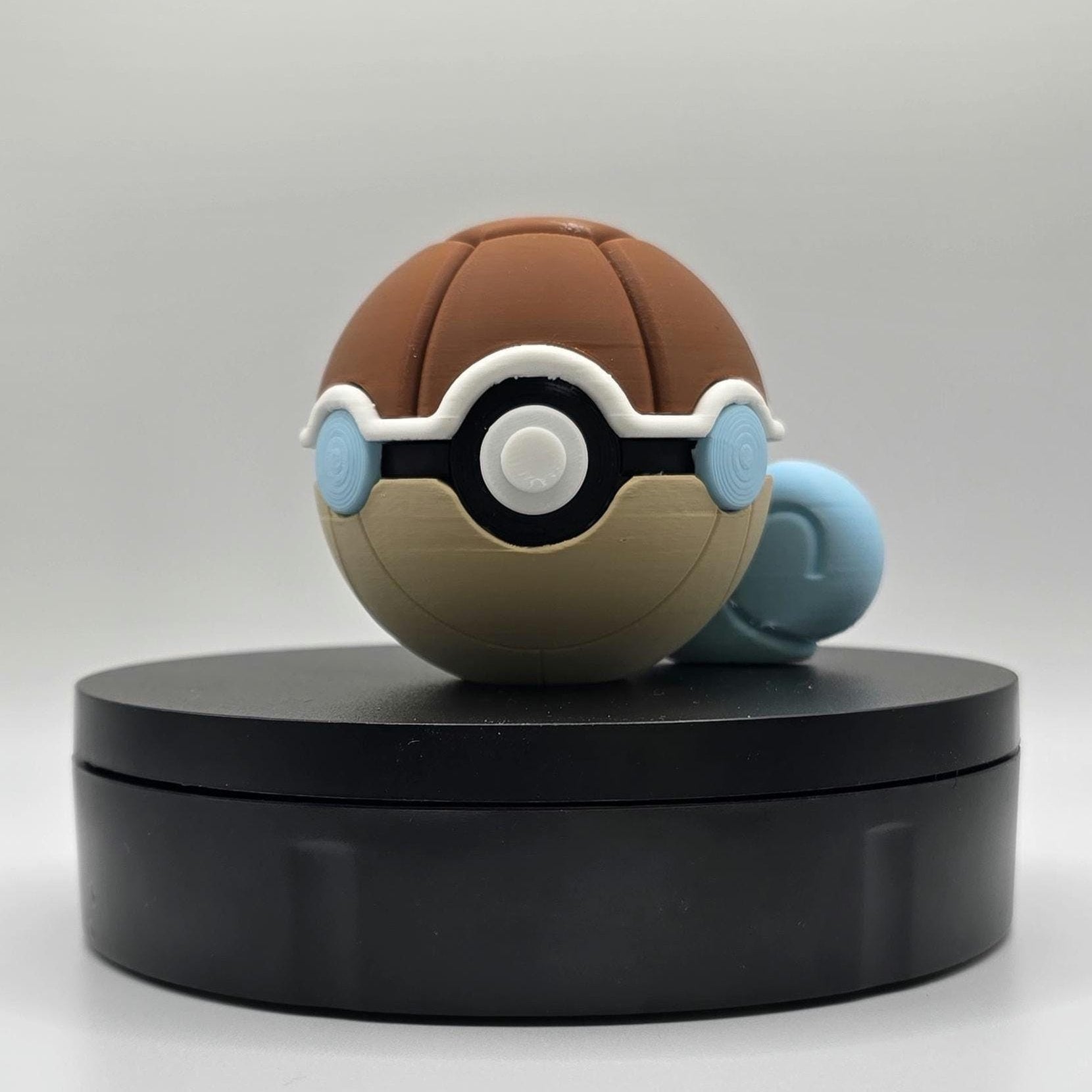 3D Printed Water Turtle Creature Ball Display – Shell Defender Inspired Collector Sphere