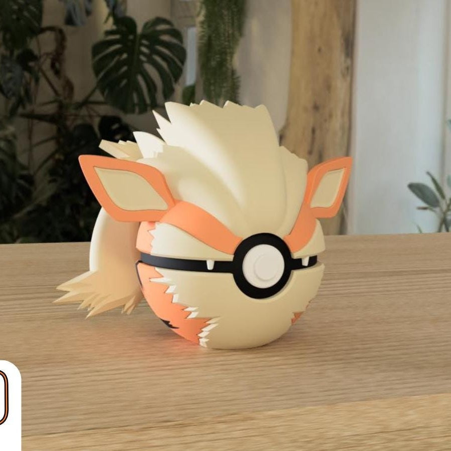 Close up of the fire beast collector ball showing mane edge detail