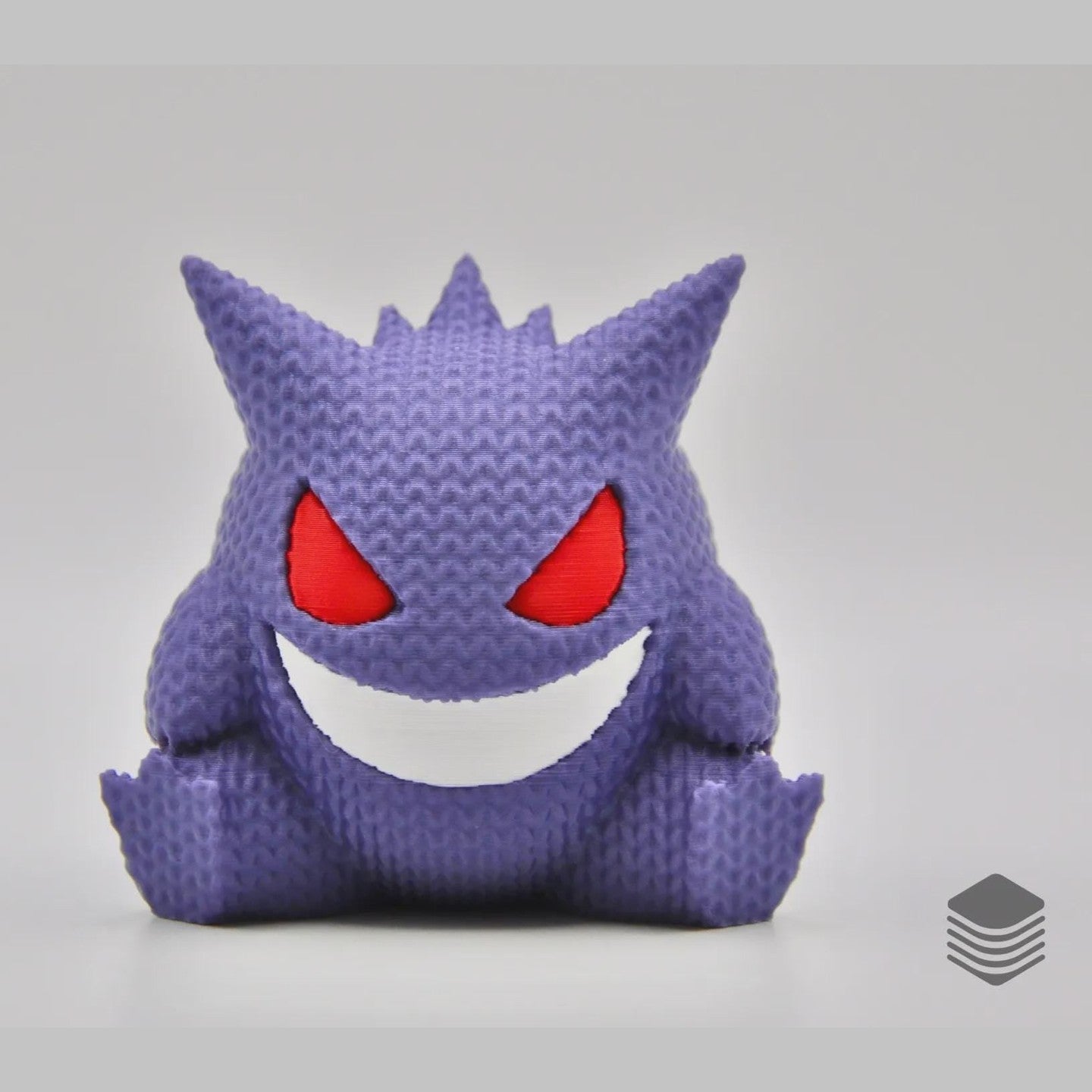 Knitted Gengar-Inspired Figure – Mischievous Smile