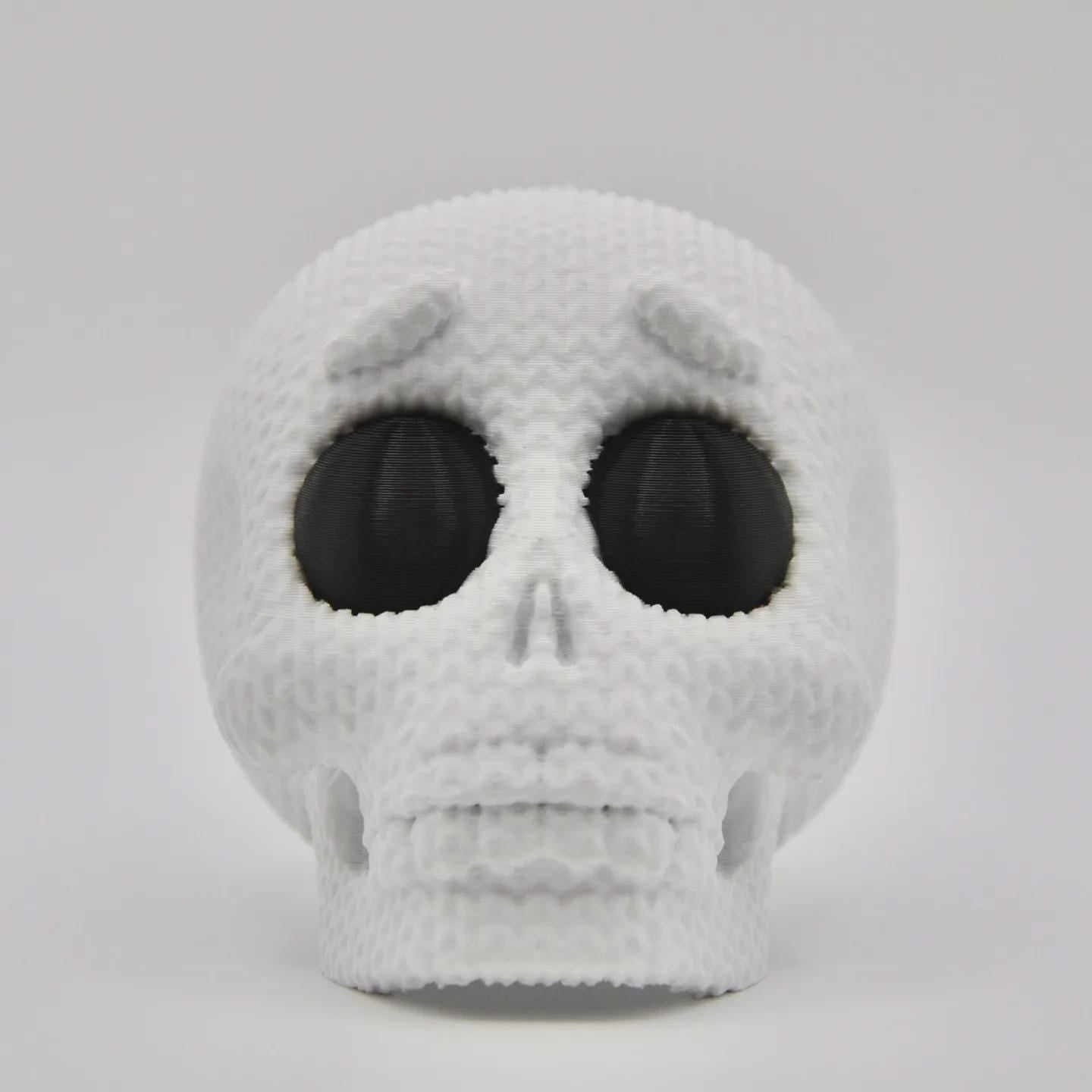 Soft Stitch Skull – Knitted Texture Collectible for Spooky Decor Fans