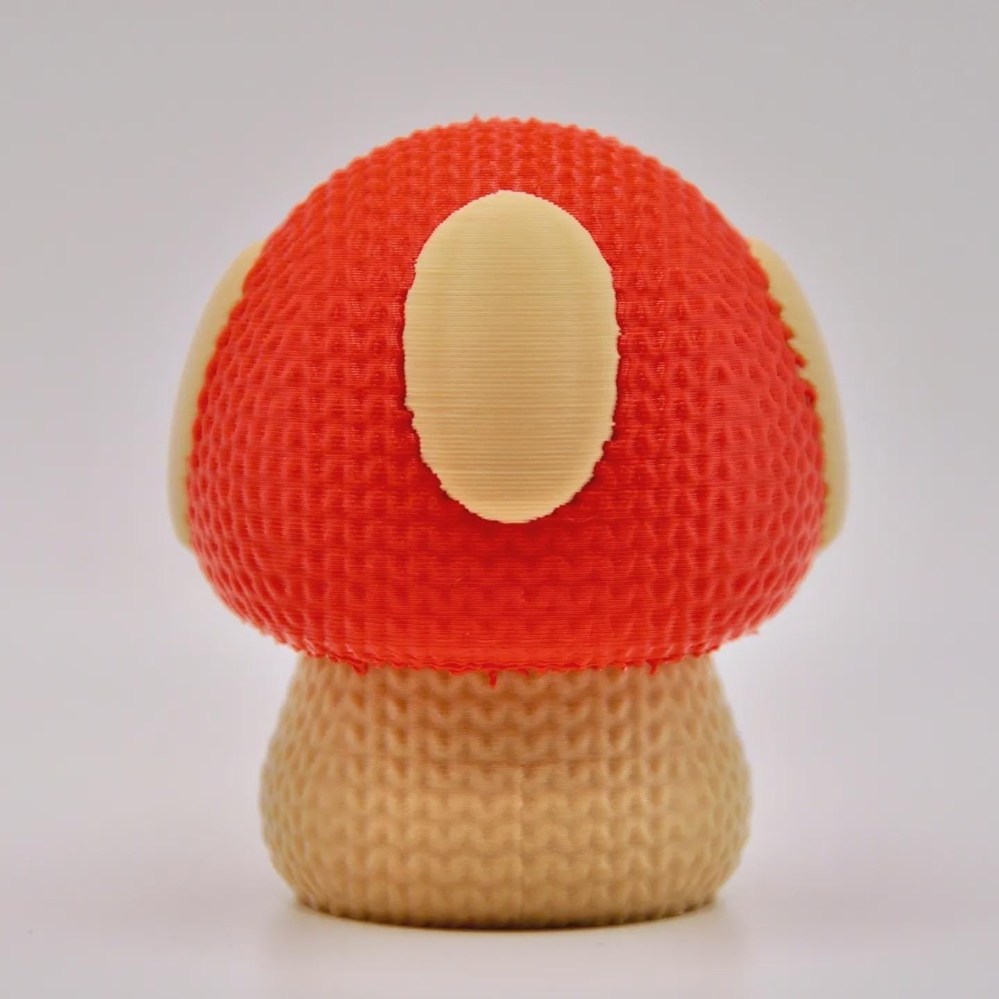 Knitted Power Up Mushroom Cozy Pixel Charm