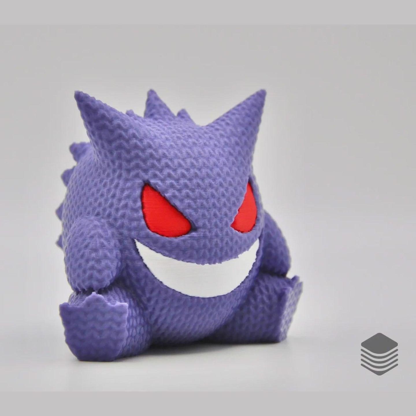 Knitted Gengar-Inspired Figure – Mischievous Smile