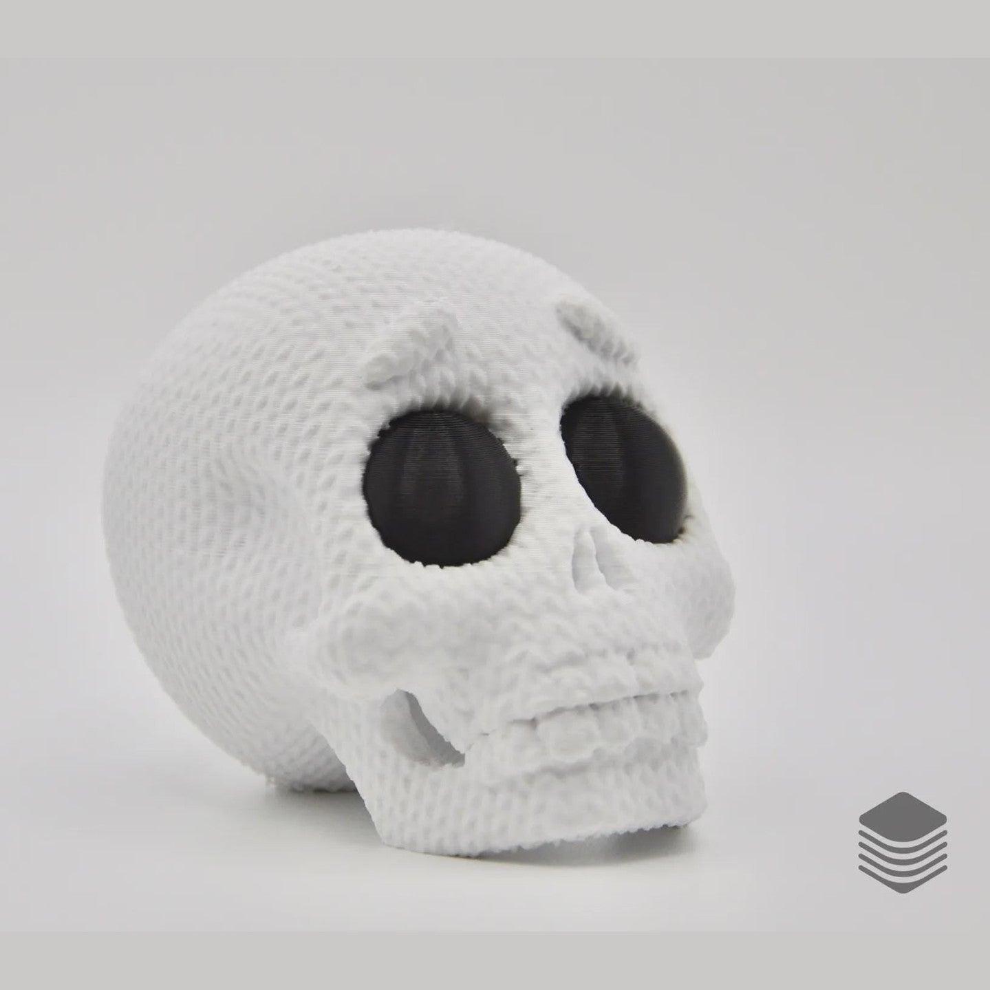 Soft Stitch Skull – Knitted Texture Collectible for Spooky Decor Fans