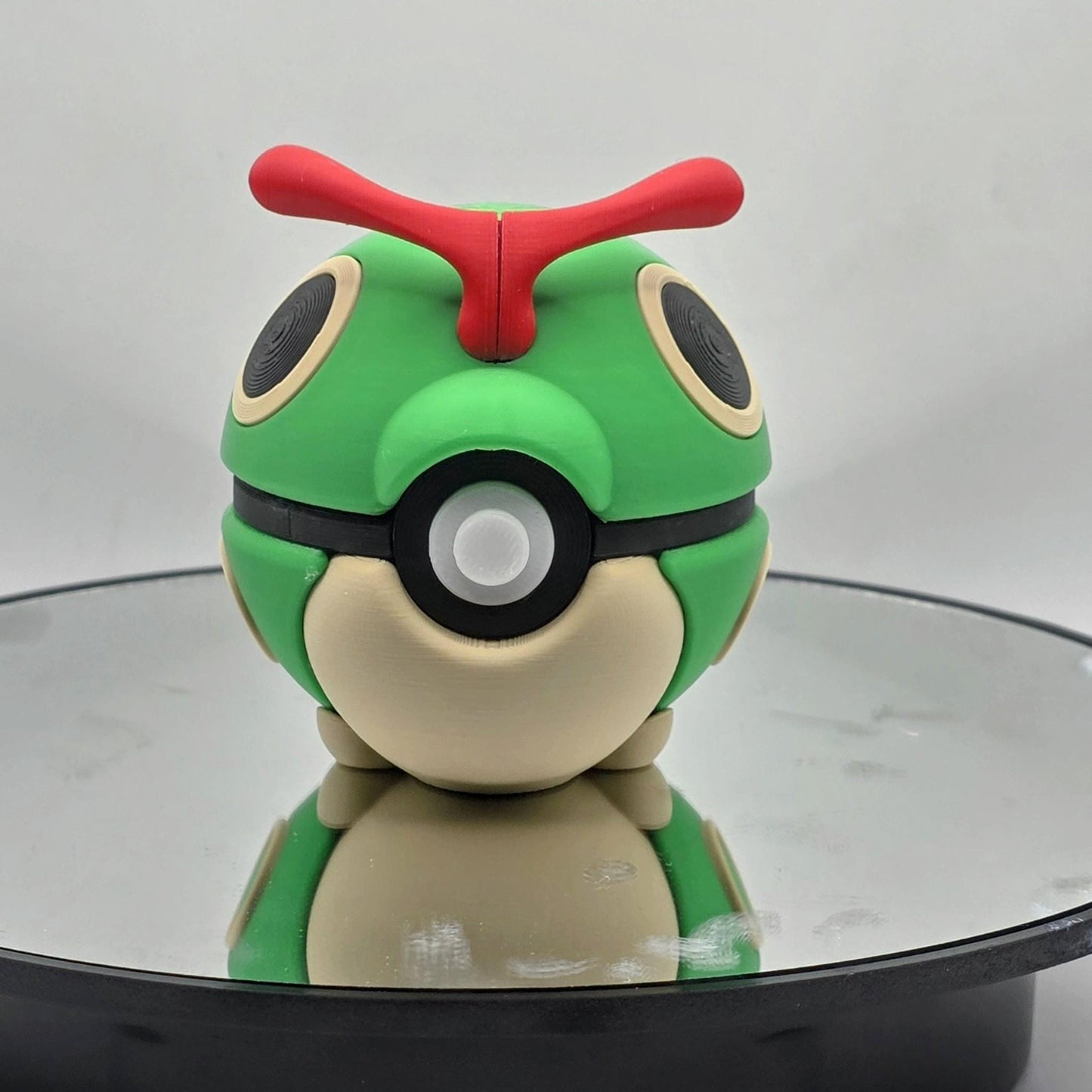 Caterpie-Inspired Green Collector Display Bug Buddy Ball