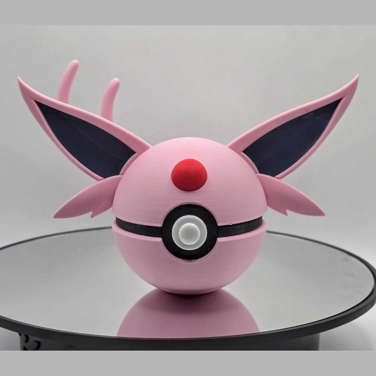 3D printed pink mystic psychic creature ball with sweeping sculpted ears