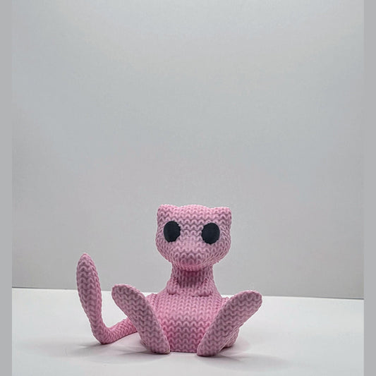 Knitted-Style Pink Mythical Creature Figure – Cozy Collectible