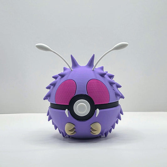 Fuzzy Bug-Inspired Creature Ball – Vibrant Purple Collectible Design