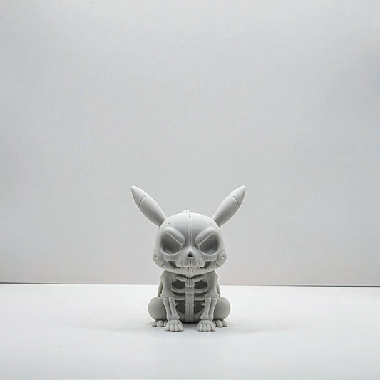 Skeletal Electric Rodent-Inspired Figure – Bone Detail Collectible