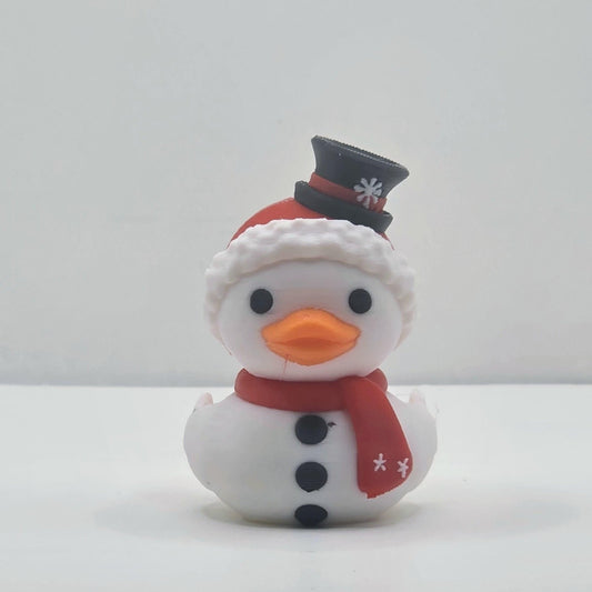 Frosty the Snowman Inspired Collectible Duck – Holiday Cheer in Adorable Form