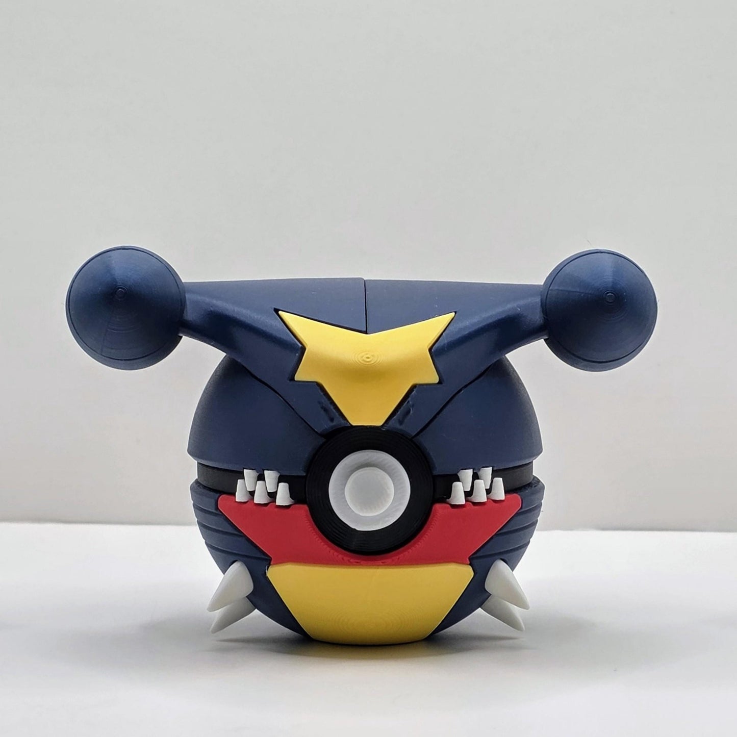 3D Printed Apex Predator Creature Ball Display – Dragon-Shark Inspired Collector Sphere