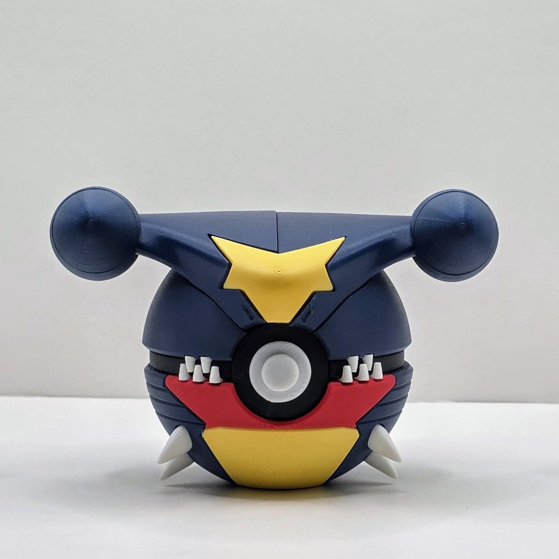 3D Printed Apex Predator Creature Ball Display – Dragon-Shark Inspired Collector Sphere