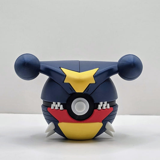 3D Printed Apex Predator Creature Ball Display – Dragon-Shark Inspired Collector Sphere