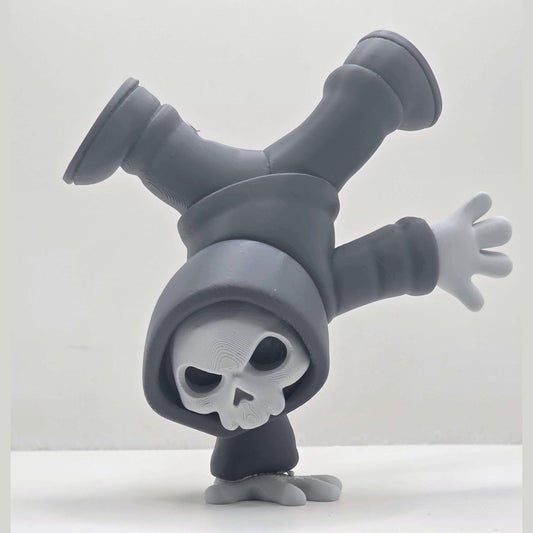 Breakdancing Skull Figure – Streetwear Hoodie Skeleton Collectible