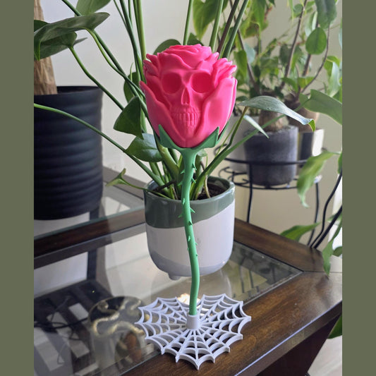 Skull Rose – Gothic Halloween Decor, Alternative Art