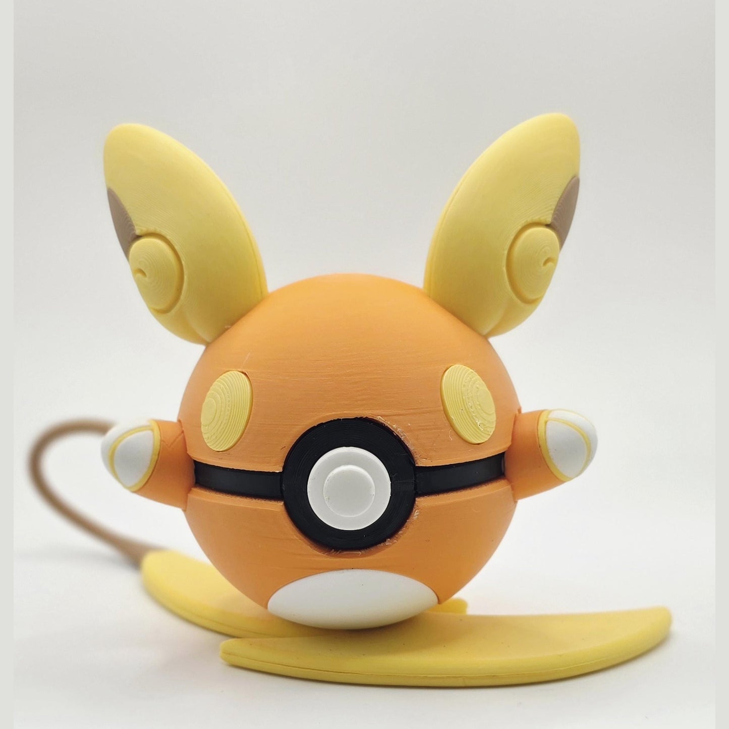 3D Printed Electric Creature Ball – Yellow Island Surfer Inspired Sphere with Clickable Center Button