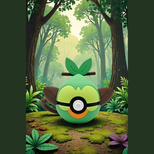 3D Printed Forest Primate Creature Ball Display – Playful Rhythm-Inspired Collector Sphere