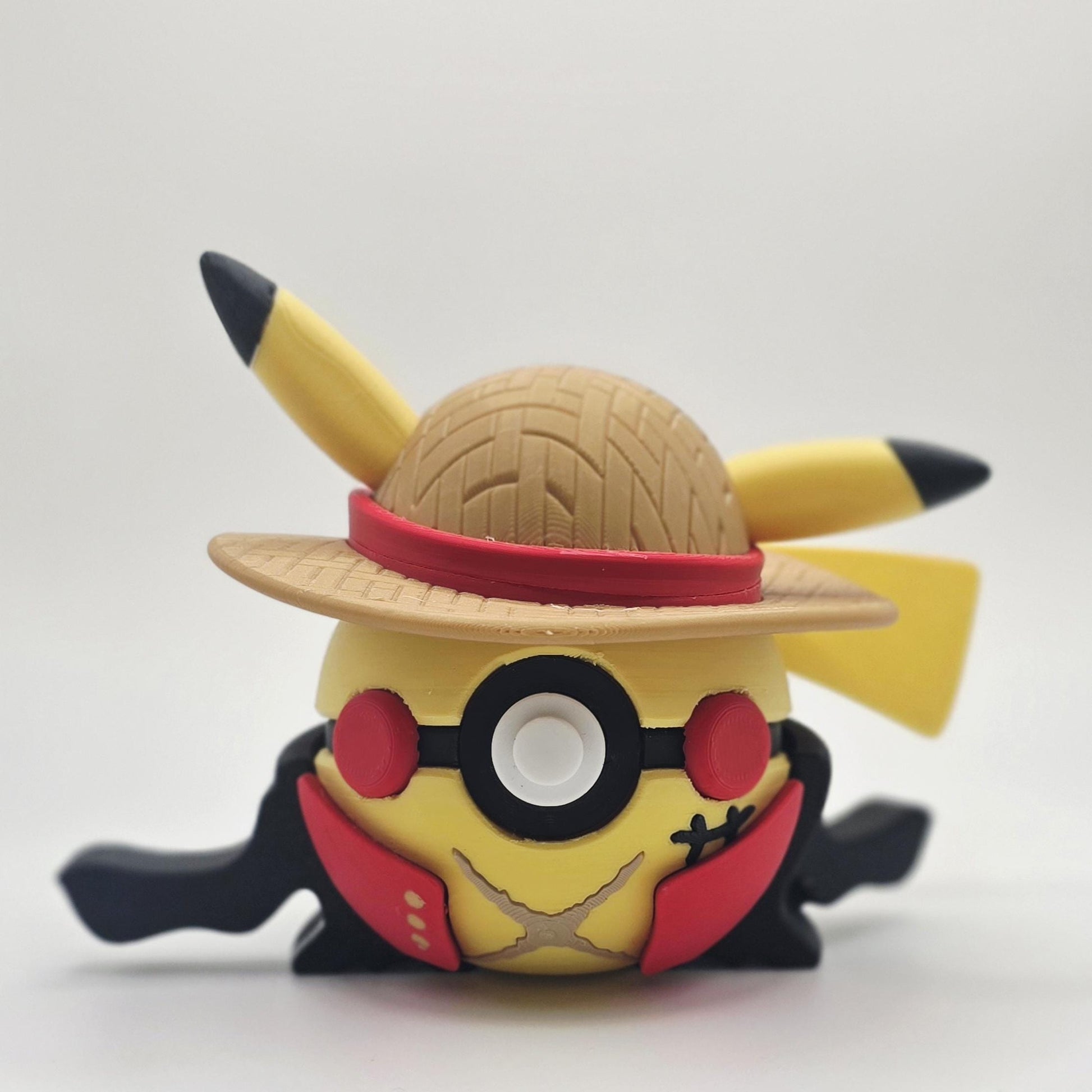 Straw Hat Adventurer Creature Ball Display – Pirate Captain Inspired Collector Sphere with Clickable Center Button