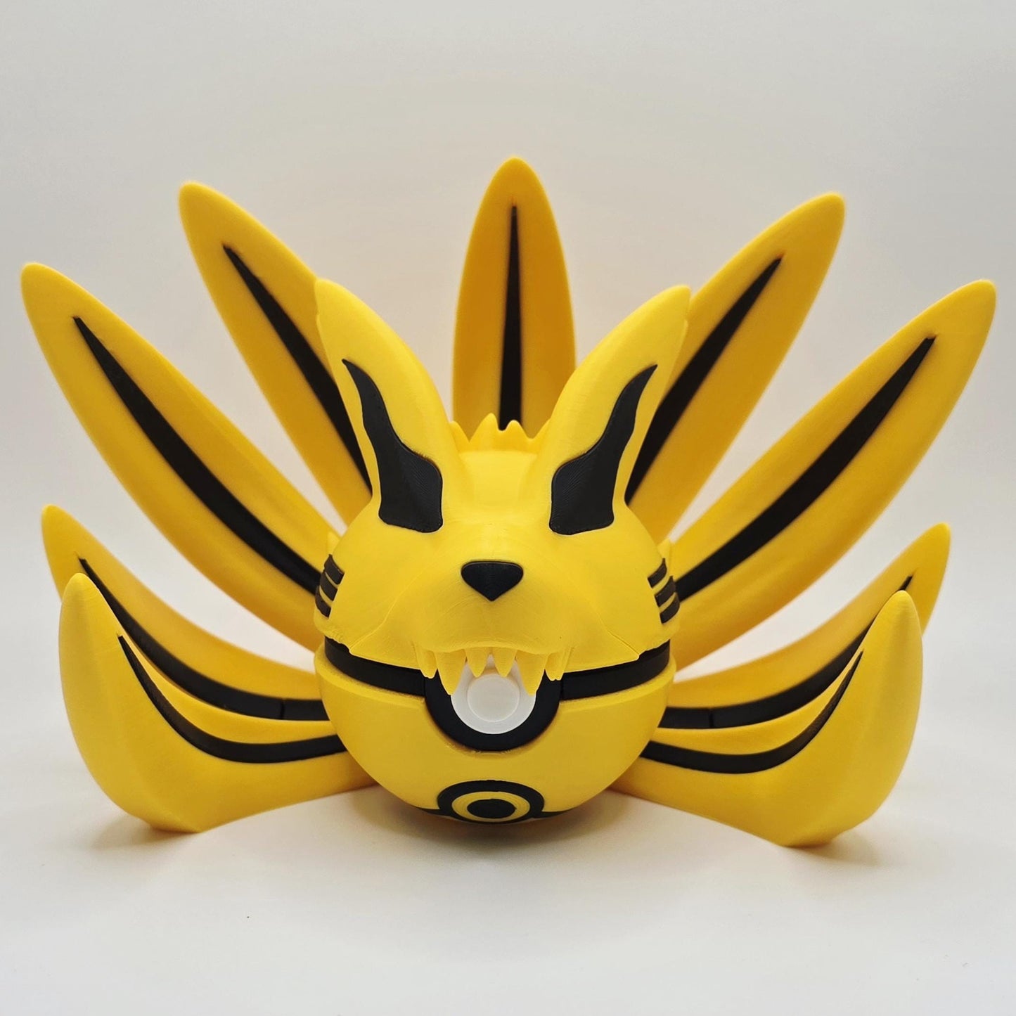 3D Printed Nine-Tail Spirit Creature Ball Display – Mythic Fox Guardian Collector Sphere