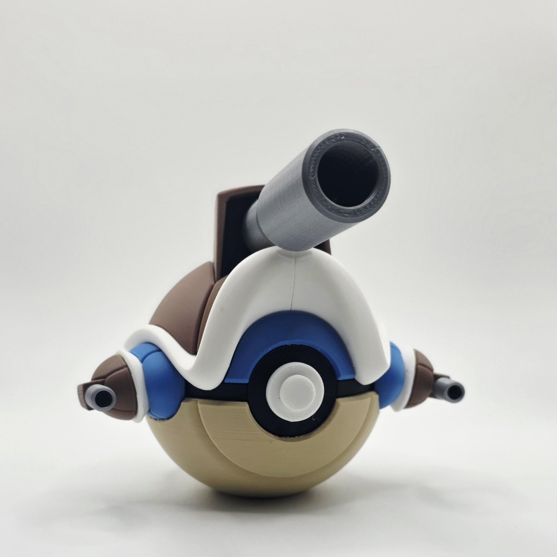 3D Printed Siege Cannon Creature Ball Display – Armored Aquatic Inspired Collector Sphere